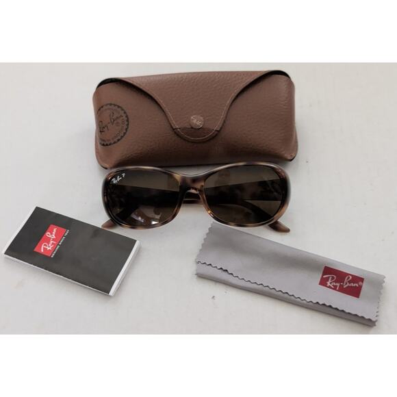 Ray-Ban Bold Tortoise Sunglasses Made in Italy RB 4061 642 57 3P with Case main image 6